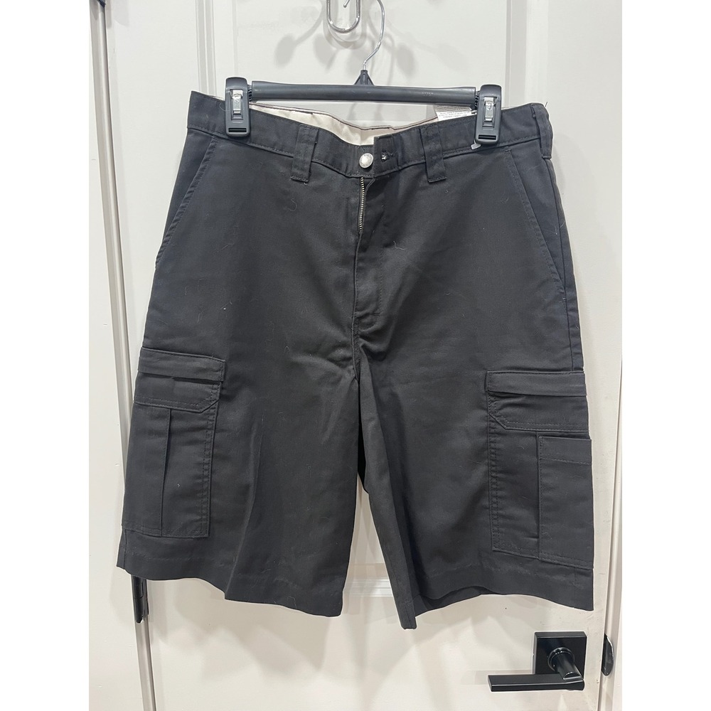 Dickies Flex Black Cargo Shorts Men's Size 32 Relaxed Fit Workwear Utility